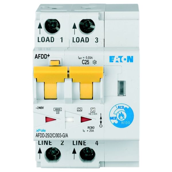 Arc Fault Detection Device, 2p, C, 25 A, 30 mA, type G/A image 15