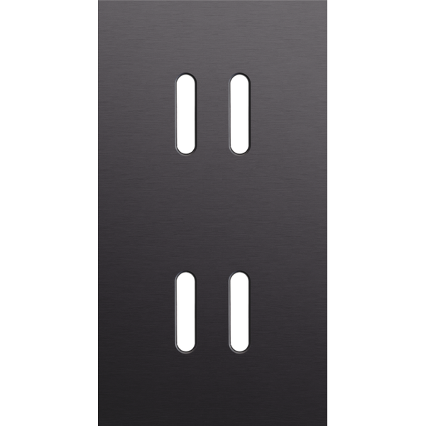 Twofold faceplate, vertical 71 mm centre distance, for double switch f image 2