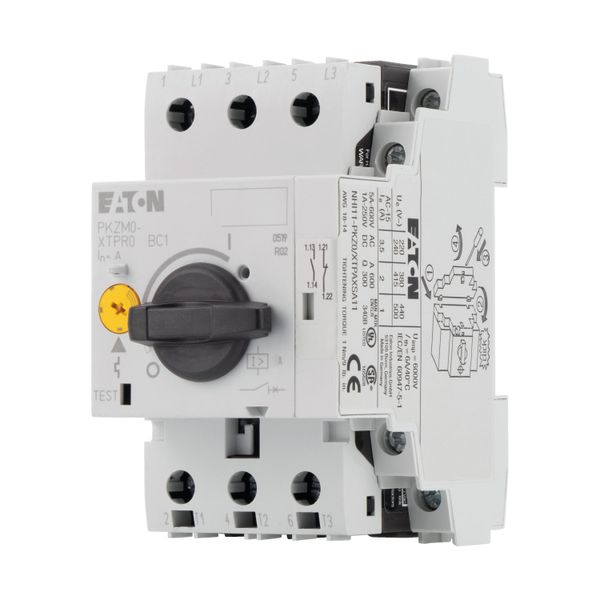 Motor-protective circuit-breaker, 3p+1N/O+1N/C, Ir=4-6.3A, screw conne image 12