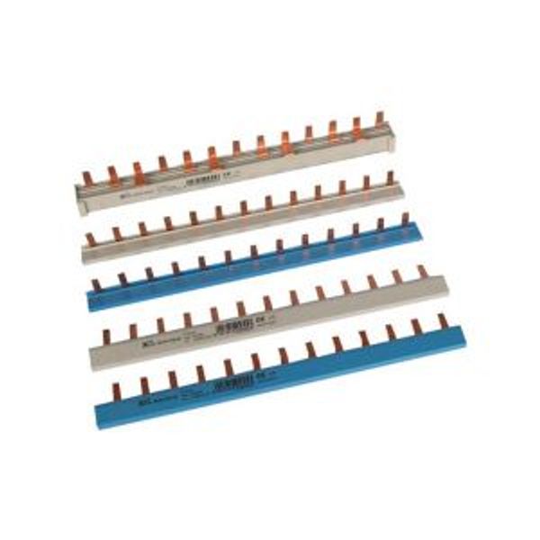 Phase busbar, 1-phase, 10qmm, angled blue, pin, 13SU image 4