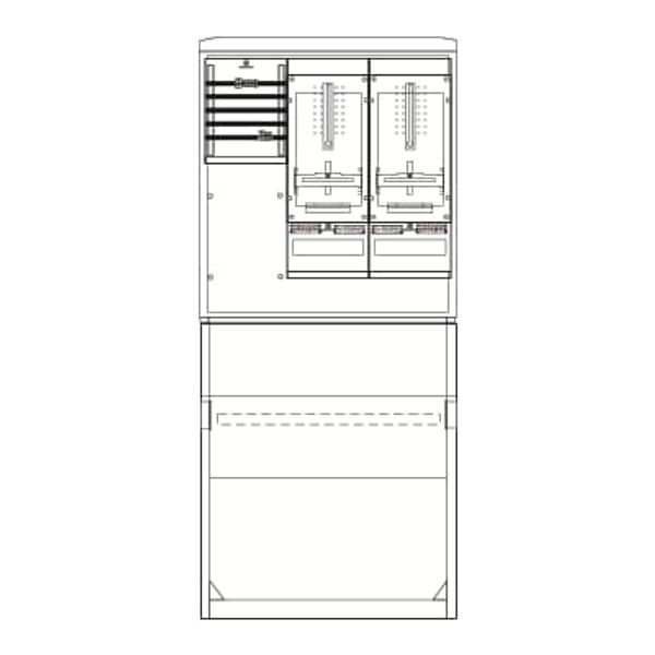 SZ2201E Meter board, Field width: 3, Rows: 0, 1770 mm x 785 mm x 320 mm, IP44 image 5