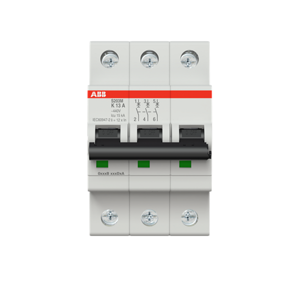 S203M-K16 Miniature Circuit Breaker - 3P - K - 16 A image 5