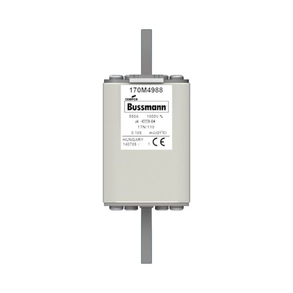 Fuse-link, high speed, 550 A, AC 1000 V, DIN 1, 51 x 69 x 138 mm, aR, DIN, IEC, single indicator image 6