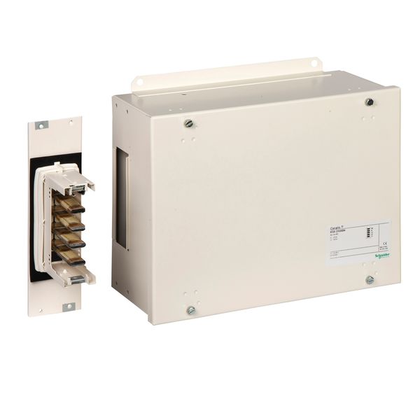 Feed unit, Canalis KSA, 250A, right mounting, without line protection, polarity 3L+N+PE, white RAL9001 image 1