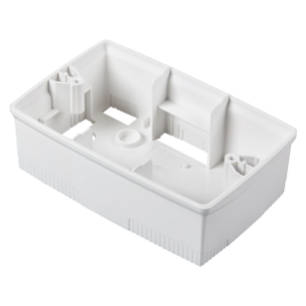 WALL-MOUNTING BOX FOR ONE PLATE - ITALIAN STANDARD 4 GANG - WHITE - CHORUSMART image 1