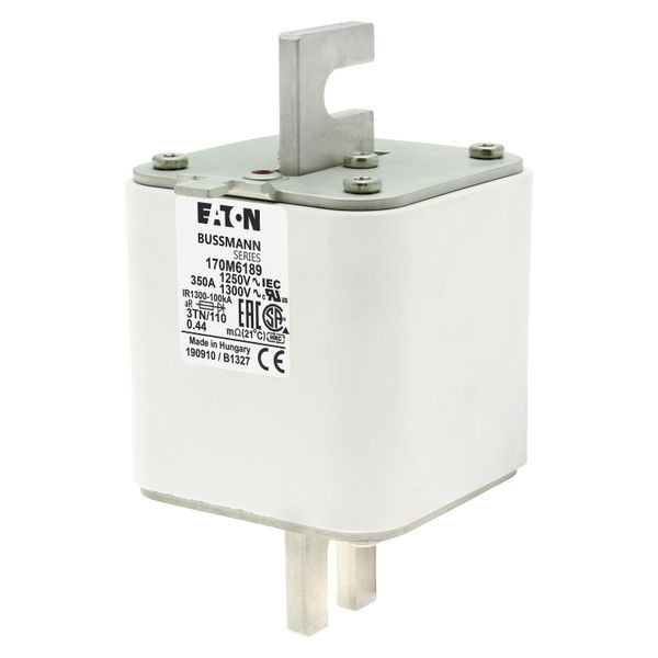 Fuse-link, high speed, 350 A, AC 1250 V, size 3, 76 x 90 x 139 mm, aR, DIN, IEC, single indicator image 8