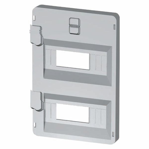 FRONT PANEL WITH WINDOWS 14 MODULES 316X396 ENCLOSURES - GREY RAL7035 image 2