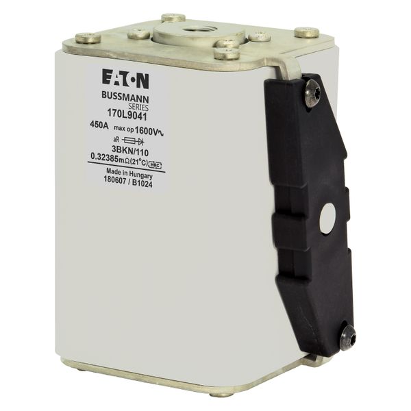 Fuse-link, high speed, 450 A, AC 1600 V, Size 3, 85 x 96 x 112 mm, aR, IEC, single indicator image 7