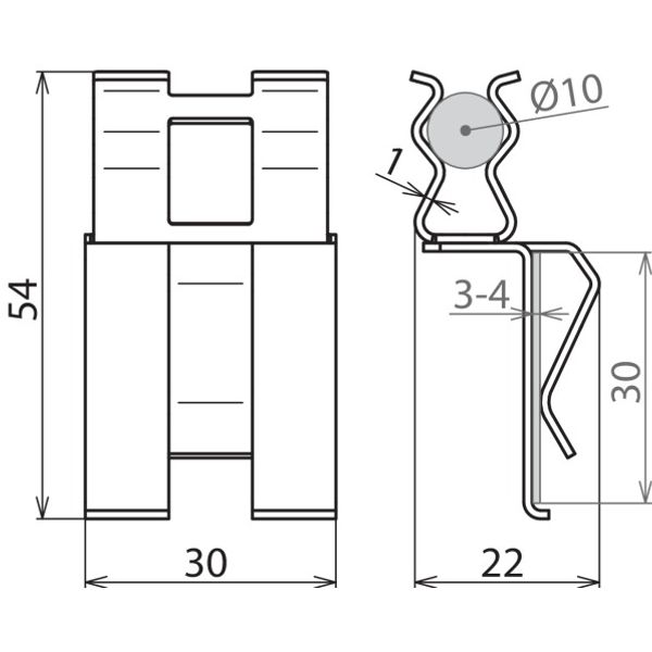 DEHNclip reinforcement clamp St/bare f. Rd 10mm / Rd 10mm image 2