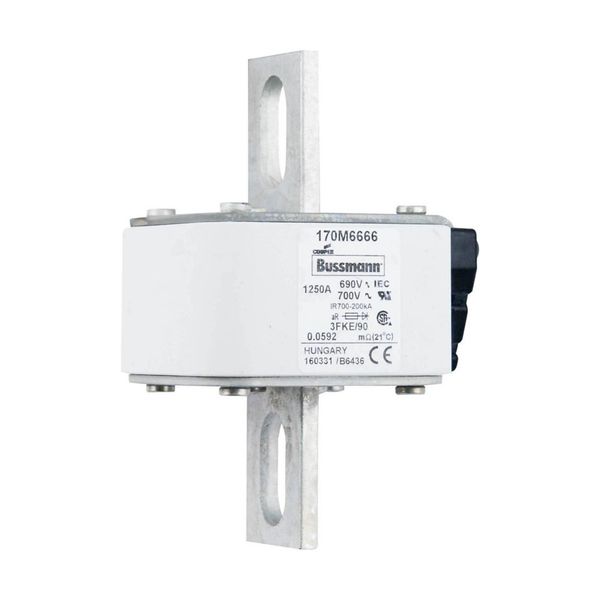 Fuse-link, high speed, 1250 A, AC 690 V, size 3, 76 x 92 x 135 mm, aR, IEC, UL, single indicator image 8