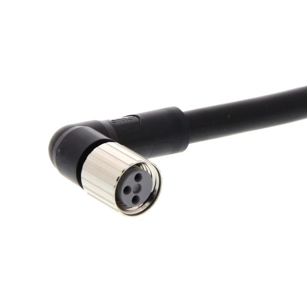 Sensor cable, M8 right-angle socket (female), 3-poles, PVC fire-retard image 1