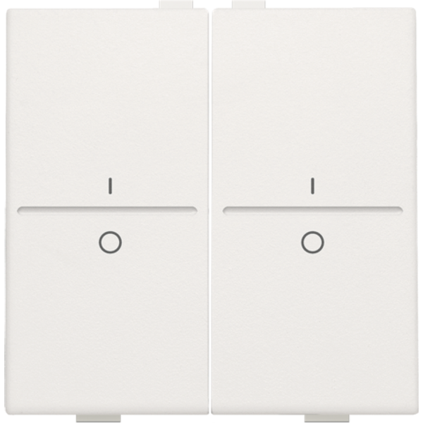 Double key with 'I' and '0' symbols for wireless switch or push button image 1