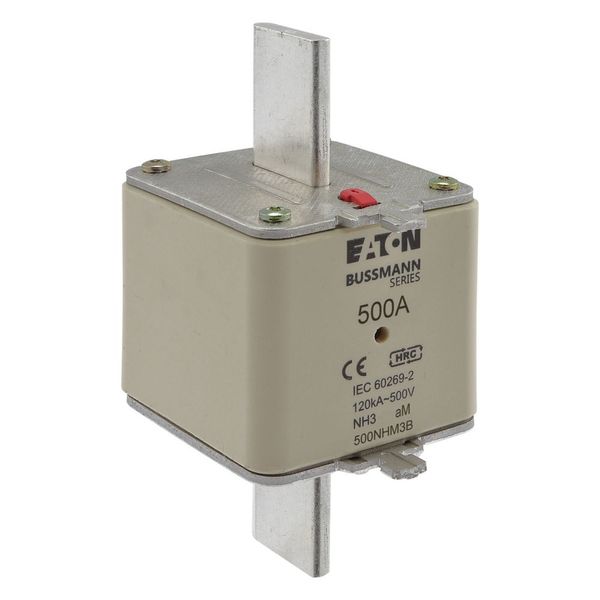Fuse-link, low voltage, 500 A, AC 500 V, NH3, aM, IEC, dual indicator image 8