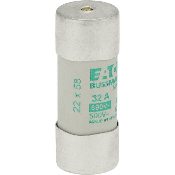 Fuse-link, LV, 32 A, AC 690 V, 22 x 58 mm, aM, IEC, with striker image 9