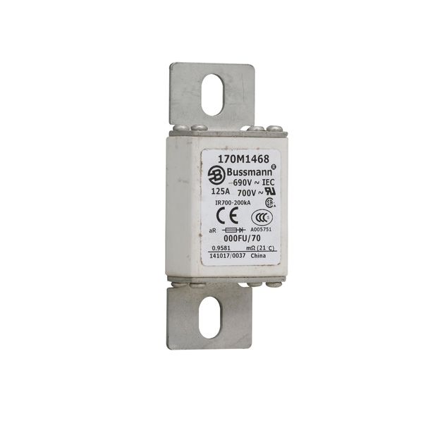 Fuse-link, high speed, 125 A, AC 690 V, size 000, 24 x 36 x 96 mm, aR, IEC image 11