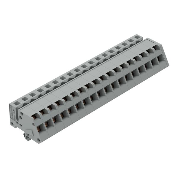 1-conductor female connector, angled CAGE CLAMP® 2.5 mm² gray image 1