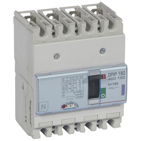 MCCB thermal magnetic - DPX³ 160 - Icu 50 kA - 400 V~ - 4P - 16 A image 1