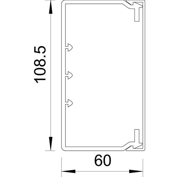 WDK60110GR Wall trunking system with base perforation 60x110x2000 image 2