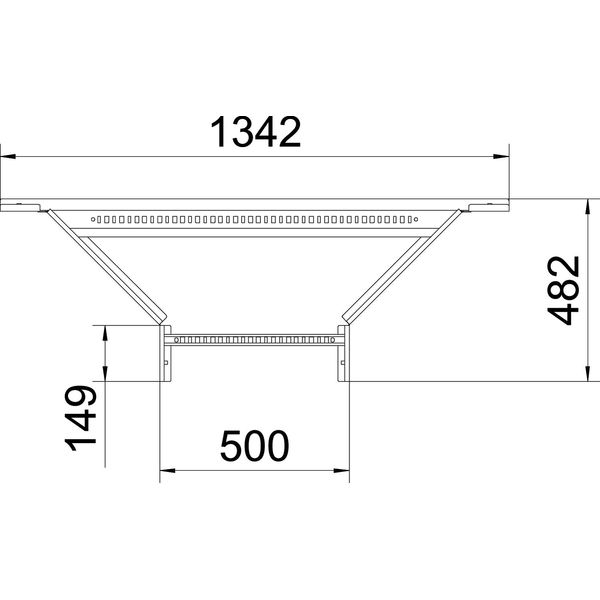 LAA 650 R3 FS Add-on tee for cable ladder 60x500 image 2