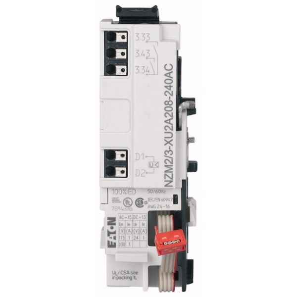 Shunt release for NZM2/3, configurable relays, 2NO, 24AC/DC, Push-in terminals image 1