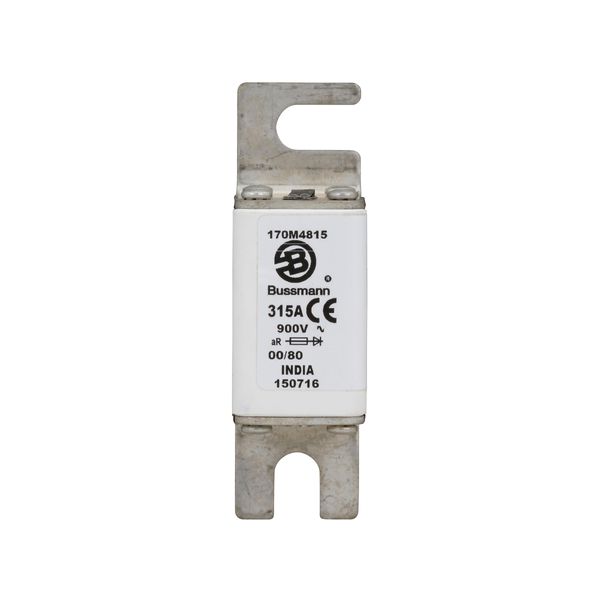 Fuse-link, high speed, 315 A, AC 900 V, size 00, 30 x 47 x 98 mm, aR, DIN, IEC, single indicator image 13