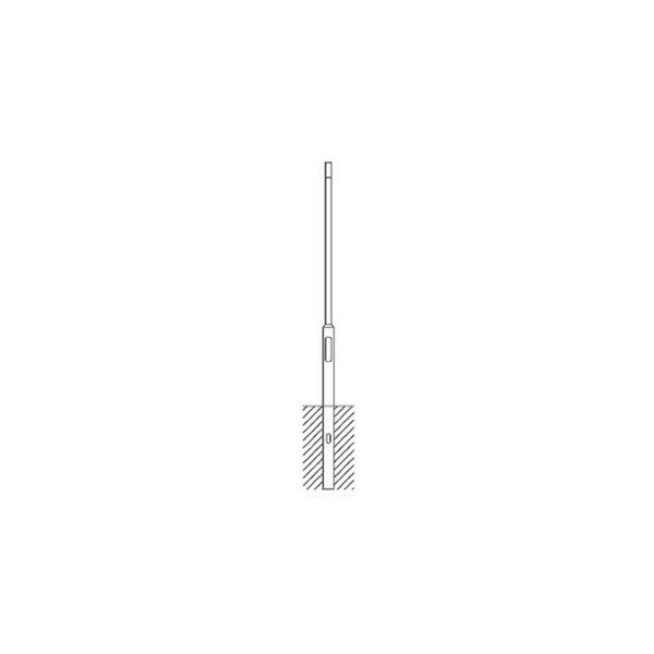 mast, cylindrical offset, Siteco® metallic grey (DB 702S), 3m, spigot size: 76mm image 1