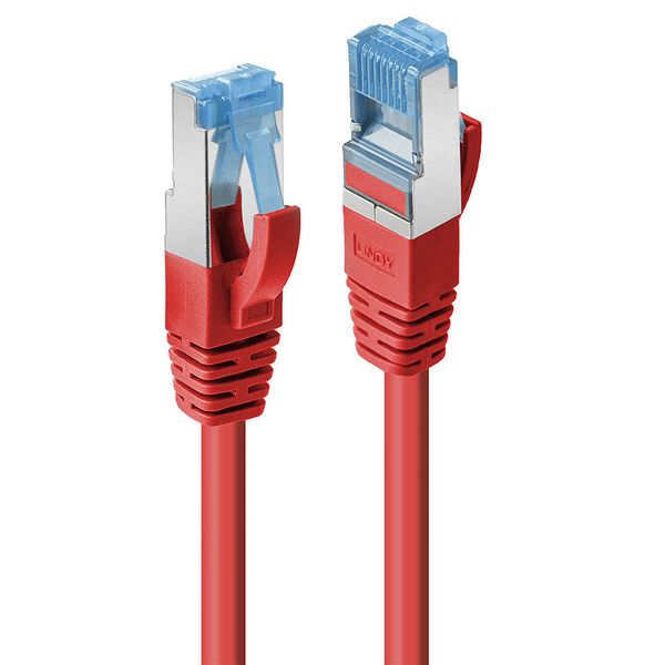 0.3m Cat.6A S/FTP LSZH Network Cable, Red RJ45, M/M, 500MHz, Copper image 1