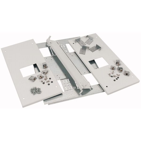 Mounting kit, 2xNZM3, 630A, 4p, fixed mounted design, W=600mm, grey image 1