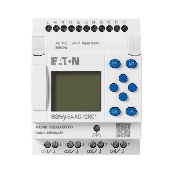 Control relays easyE4 with display (expandable, Ethernet), 100 - 240 V AC, 110 - 220 V DC (cULus: 100 - 110 V DC), Inputs Digital: 8, screw terminal image 16