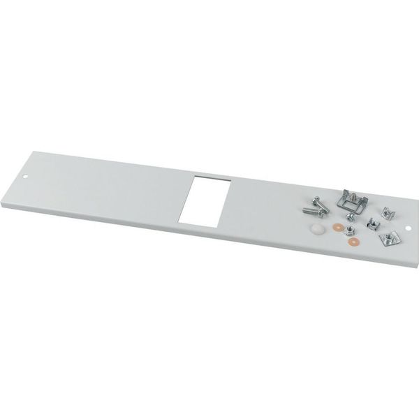 Front cover, +mounting kit, for PKZ4, horizontal, 3p, HxW=100x600mm, grey image 3