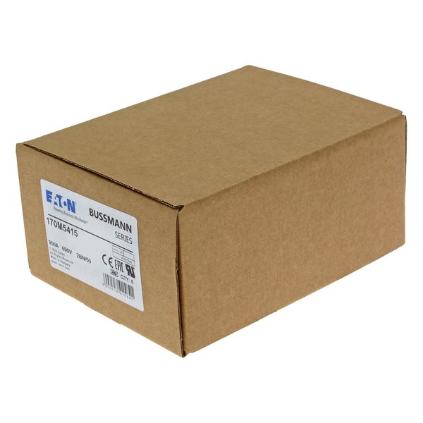 Fuse-link, high speed, 900 A, AC 690 V, size 2, 61 x 77 x 51 mm, aR, IEC, UL, single indicator, flush end, M10 image 18