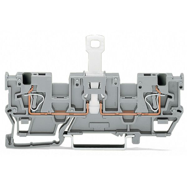 1-conductor/1-conductor disconnect carrier terminal block with shield image 1