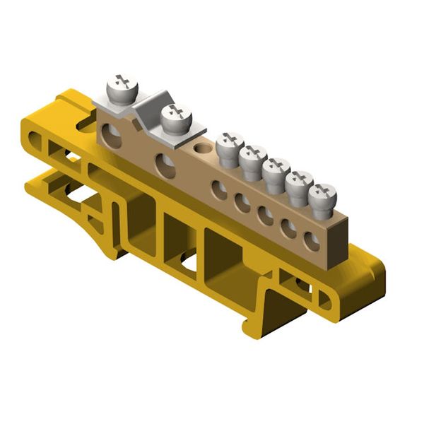 TERMINAL STRIP 7-WAY FOR DIN RAIL image 1