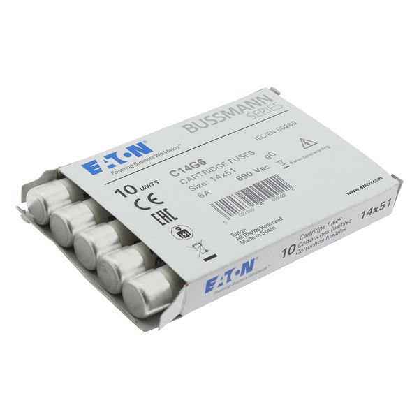 Fuse-link, LV, 6 A, AC 690 V, 14 x 51 mm, gL/gG, IEC image 15