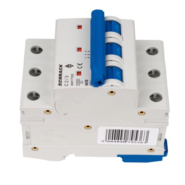 Miniature Circuit Breaker (MCB) AMPARO 10kA, C 2A, 3-pole image 4