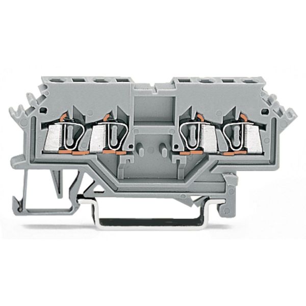 Double potential terminal block 1.5 mm² lateral marker slots gray image 1