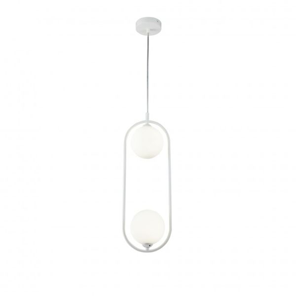 Modern Ring Pendant Lamp White image 1