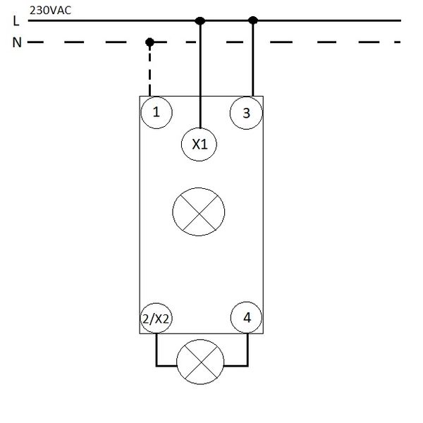 Modular Push-button Switch, 1 NO + 1NC, 230VAC/DC, 16A + LED image 3