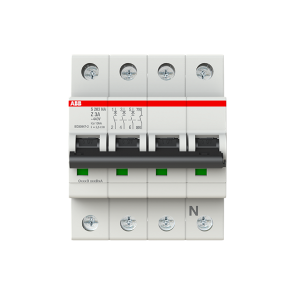 S203-D32NA Miniature Circuit Breaker - 3+NP - D - 32 A image 3