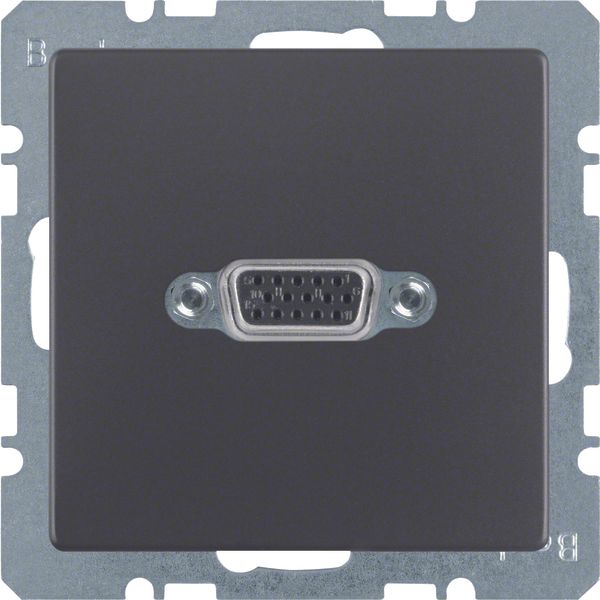 VGA soc. out., screw-in lift terminals, Q.1/Q.3, ant. velvety, lacq. image 1