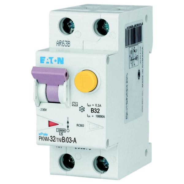 RCD/MCB combination, 32 A, 300 mA, MCB trip characteristic: B, 1p+N, RCD trip characteristic: A image 25