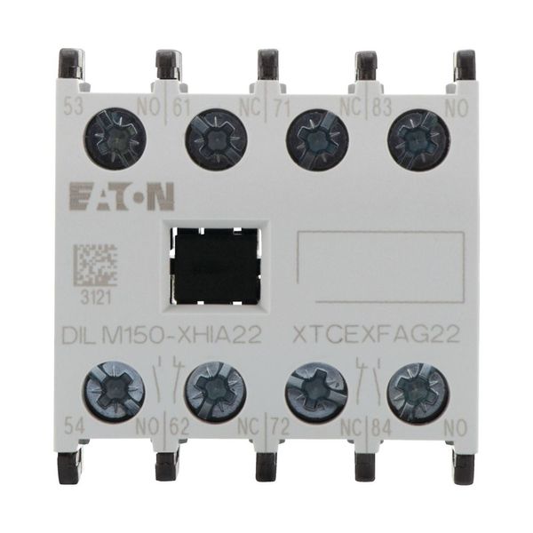 Auxiliary contact module, 4 pole, Ith= 16 A, 2 N/O, 2 NC, Front fixing, Screw terminals, DILM40 - DILM170, XHIA image 6