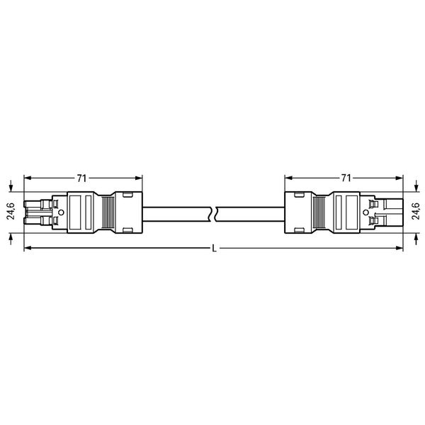 pre-assembled interconnecting cable B2ca Socket/plug gray image 7