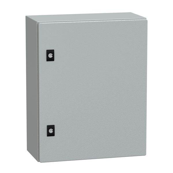 Spacial CRN plain door w/o mount.plate. H500xW400xD200 IP66 IK10 RAL7035.. image 1