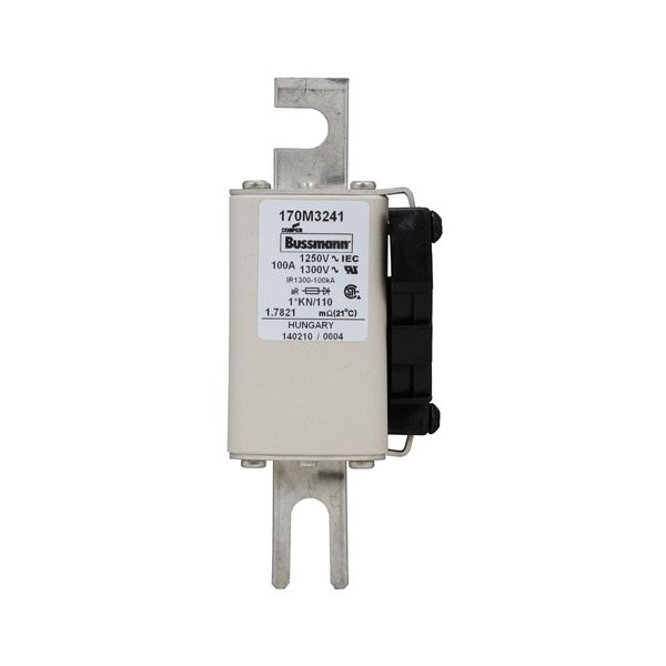 Fuse-link, high speed, 100 A, AC 1250 V, compact size 1, 45 x 58 x 138 mm, aR, DIN, IEC, type K indicator image 7