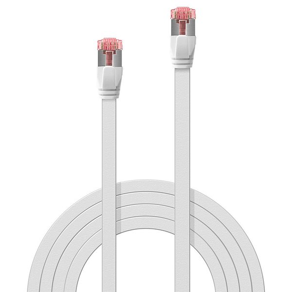 0.3m Cat.6 U/FTP Flat Network Cable, White RJ45, M/M, 250MHz, copper, 32AWG image 2