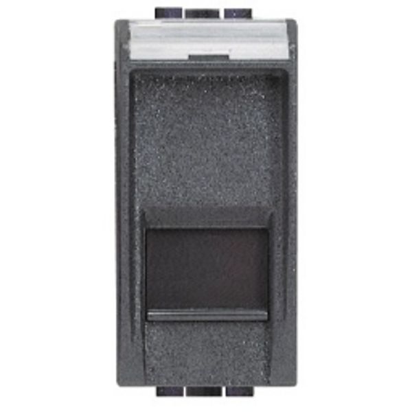 RJ45 socket LivingLight category 6 FTP 1 module anthracite image 1