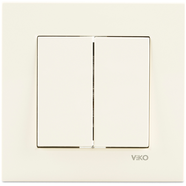 Karre Beige Two Gang Switch image 1