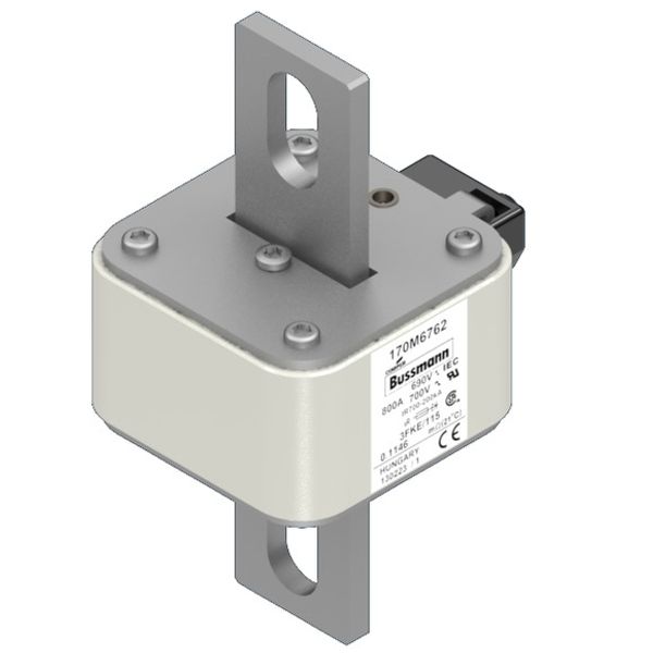 Fuse-link, high speed, 800 A, AC 690 V, size 3, 76 x 92 x 139 mm, aR, IEC, UL, single indicator image 3