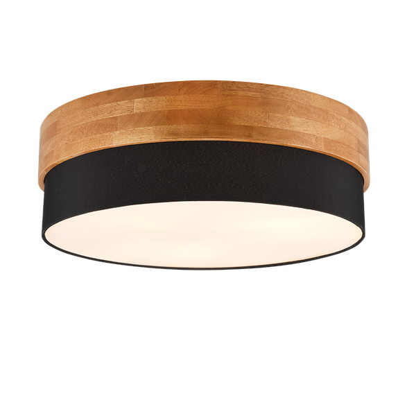 Seasons ceiling lamp 50 cm E27 black/wood image 1